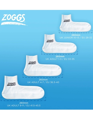 Zoggs Latex Pool Socks - White
